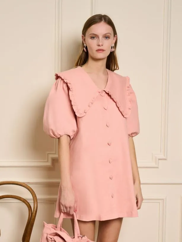 Sister Jane Dresses Womenswear Peaches Denim Mini Dress Quartz Pink