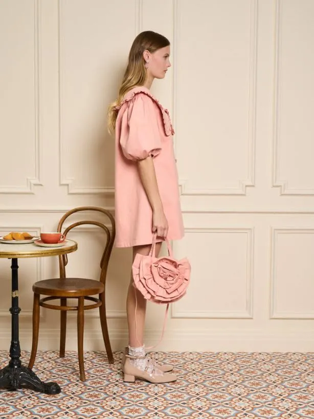 Sister Jane Dresses Womenswear Peaches Denim Mini Dress Quartz Pink
