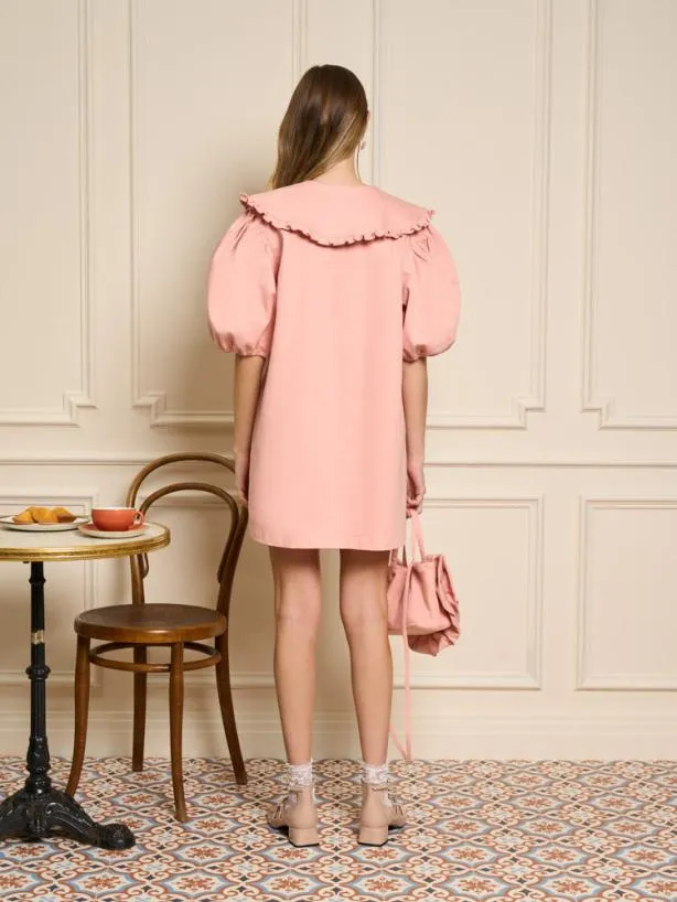 Sister Jane Dresses Womenswear Peaches Denim Mini Dress Quartz Pink