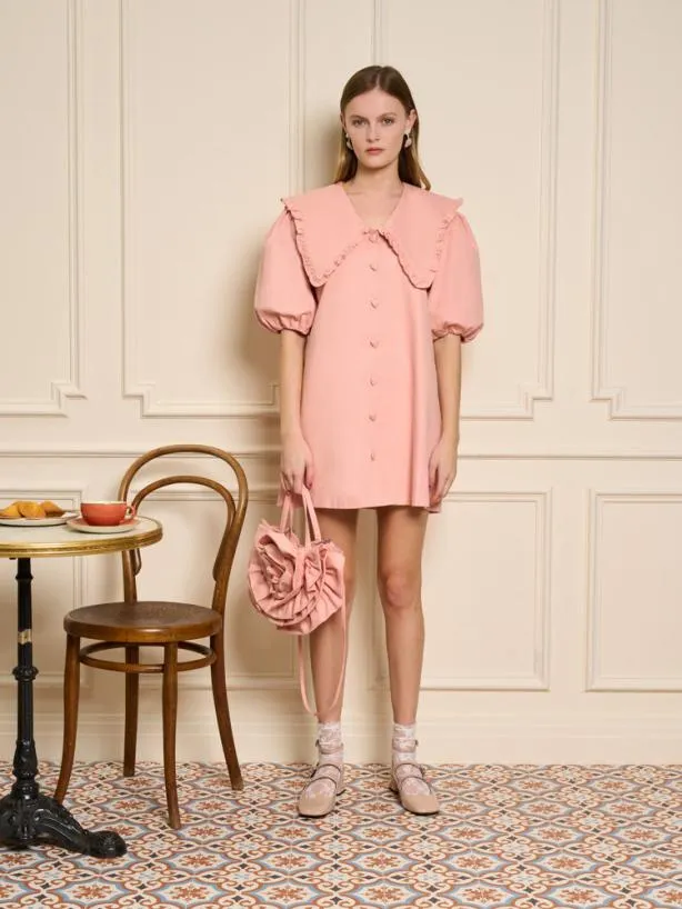 Sister Jane Dresses Womenswear Peaches Denim Mini Dress Quartz Pink