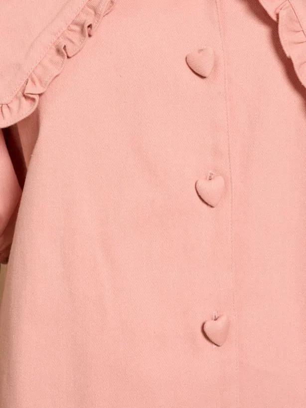 Sister Jane Dresses Womenswear Peaches Denim Mini Dress Quartz Pink