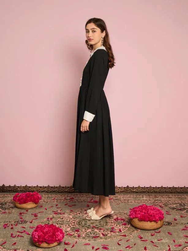 Sister Jane Dresses Womenswear Samode Midi Dress Ink Black