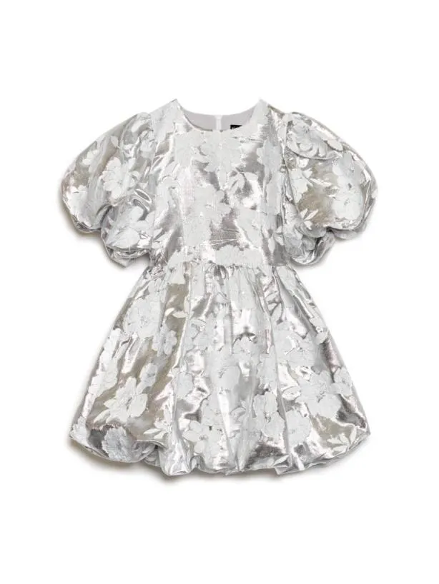 Sister Jane Dresses Womenswear Silver Sweeper Jacquard Dress Silver