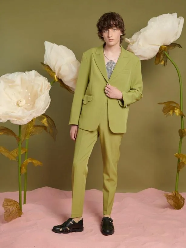 Sister Jane Jackets Womenswear Clover Scallop Detail Blazer Lentil Sprout