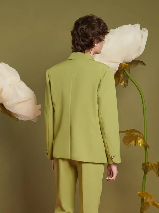 Sister Jane Jackets Womenswear Clover Scallop Detail Blazer Lentil Sprout