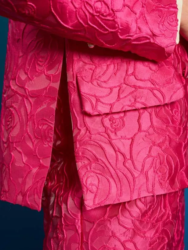 Sister Jane Jackets Womenswear Dia Rose Jacquard Blazer Hot Pink