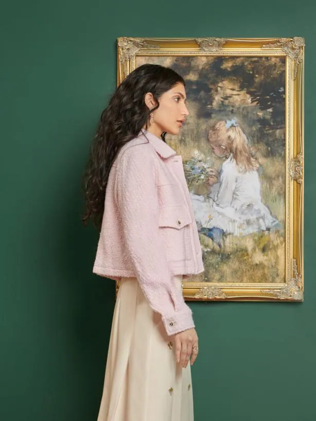 Sister Jane Jackets Womenswear DREAM Pastel Cropped Jacket Powder Pink