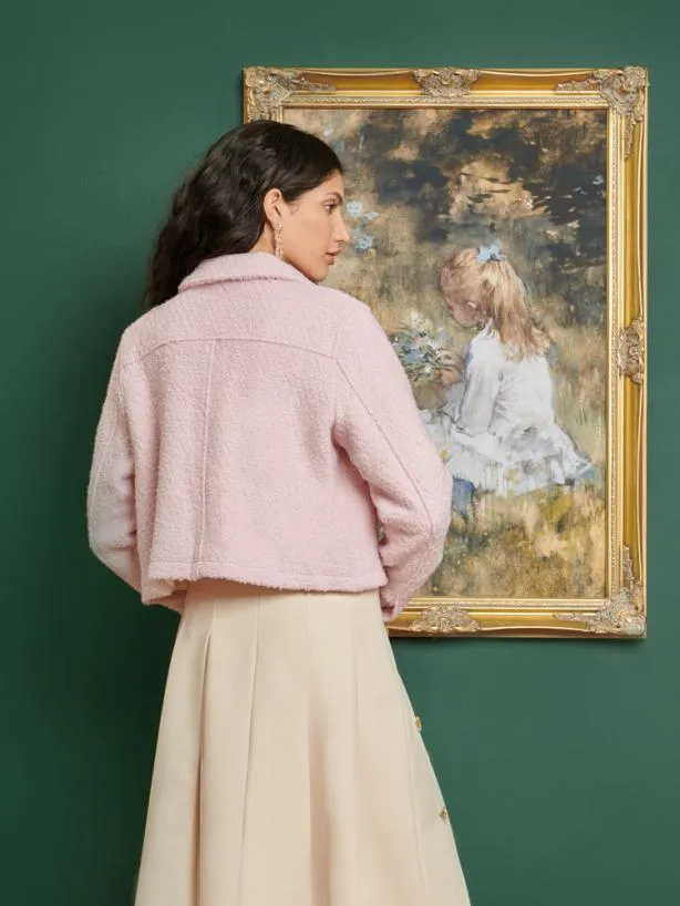 Sister Jane Jackets Womenswear DREAM Pastel Cropped Jacket Powder Pink