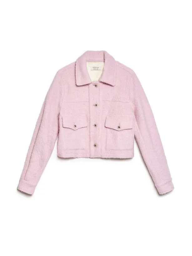Sister Jane Jackets Womenswear DREAM Pastel Cropped Jacket Powder Pink