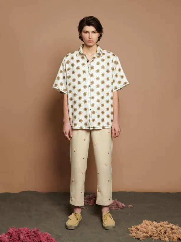 Sister Jane Tops Womenswear Cameron Star Boxy Shirt Sunny White