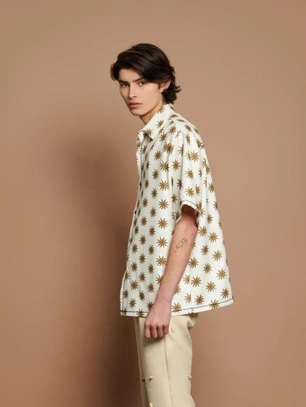 Sister Jane Tops Womenswear Cameron Star Boxy Shirt Sunny White