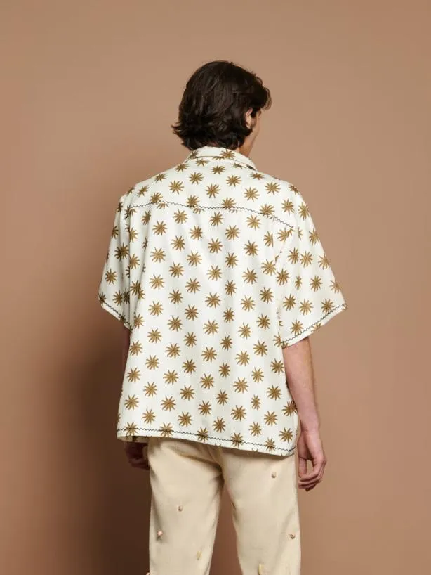 Sister Jane Tops Womenswear Cameron Star Boxy Shirt Sunny White