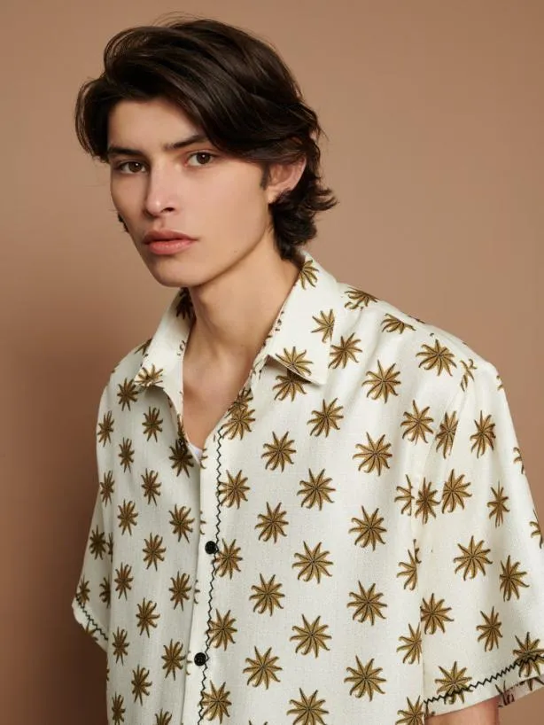 Sister Jane Tops Womenswear Cameron Star Boxy Shirt Sunny White