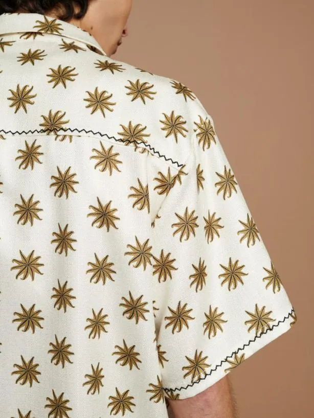Sister Jane Tops Womenswear Cameron Star Boxy Shirt Sunny White