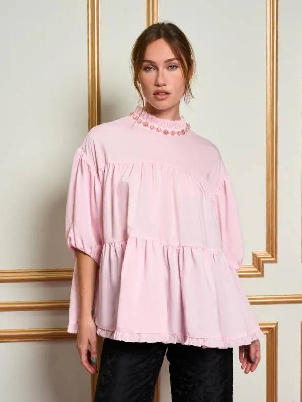 Sister Jane Tops Womenswear DREAM Caneles Tiered Top Pastel Pink
