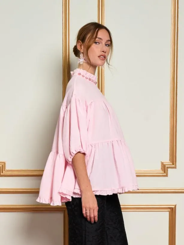Sister Jane Tops Womenswear DREAM Caneles Tiered Top Pastel Pink