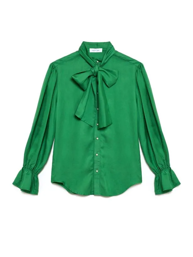 Sister Jane Tops Womenswear Elliot Bow Shirt Mint Green