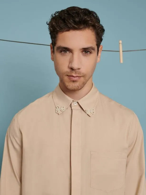 Sister Jane Tops Womenswear Penny Bow Embellished Shirt Beige