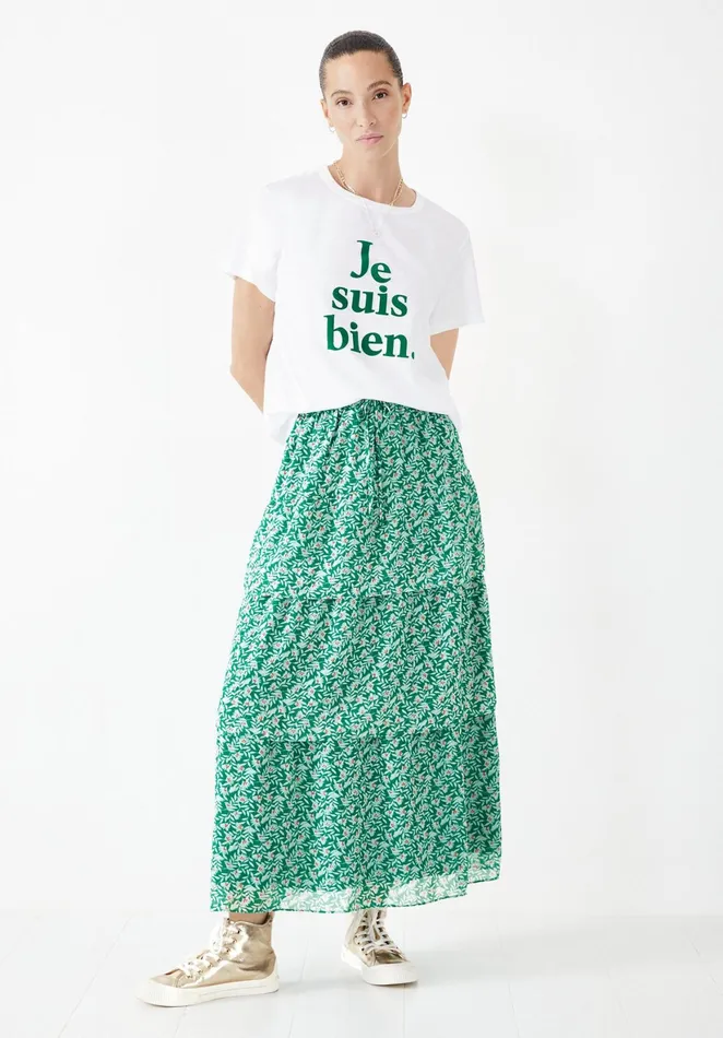 Skirts Women Hush Hallie Layered Skirt Leafy Floral Green