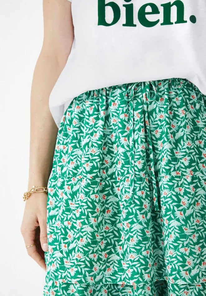Skirts Women Hush Hallie Layered Skirt Leafy Floral Green