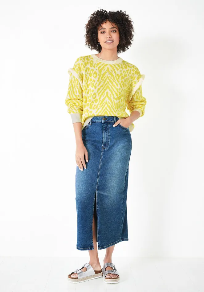 Skirts Women Hush Sandy Denim Skirt Mid Blue