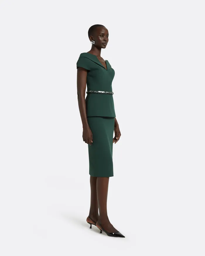 Skirts Women Safiyaa Hokoku Darkest Spruce Skirt Darkest Spruce