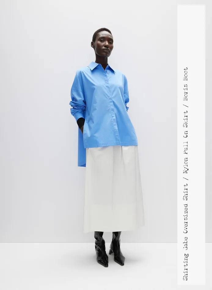 Skirts Women Tibi Nylon Pull On Full Skirt