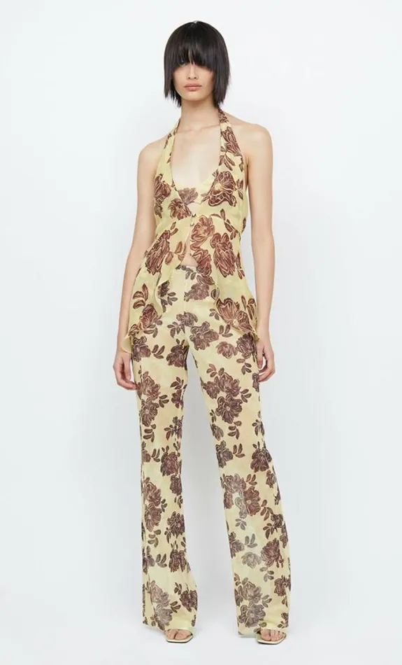 Sleeveless Shop Bec Bridge Malibu Bay Halter Top Citrus Plum Floral