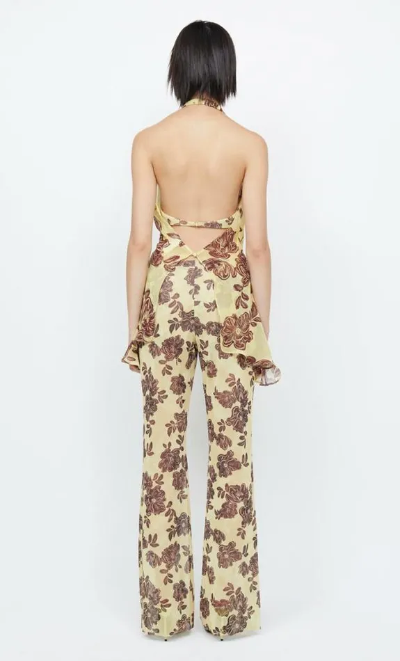 Sleeveless Shop Bec Bridge Malibu Bay Halter Top Citrus Plum Floral