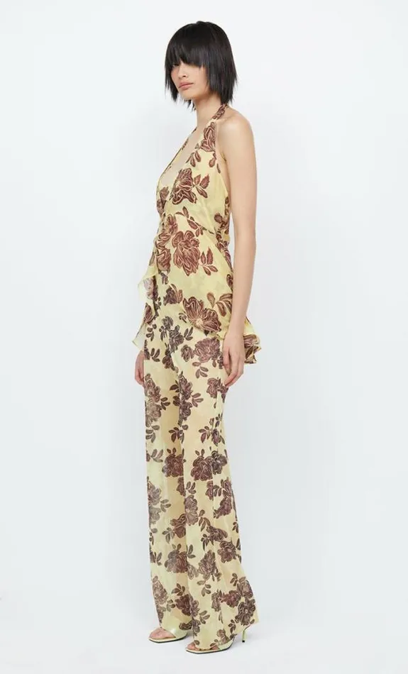 Sleeveless Shop Bec Bridge Malibu Bay Halter Top Citrus Plum Floral
