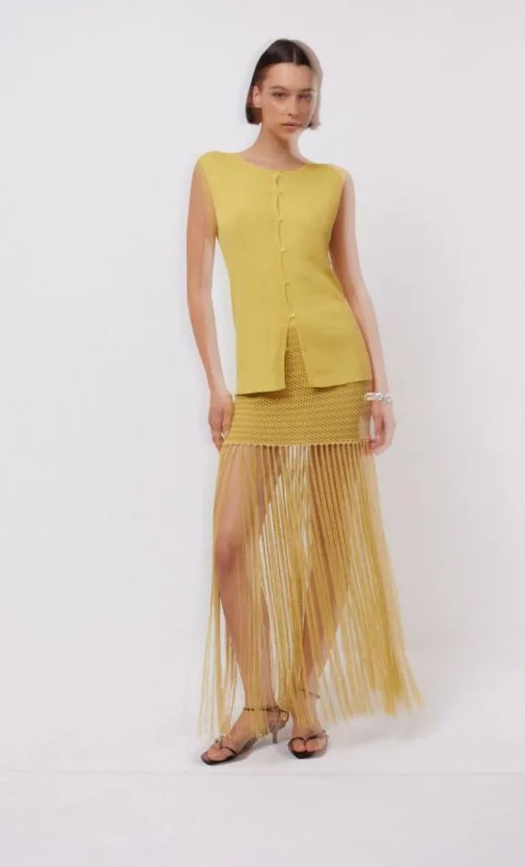 Sleeveless Shop Bec Bridge Sorrento Knit Vest Citrus