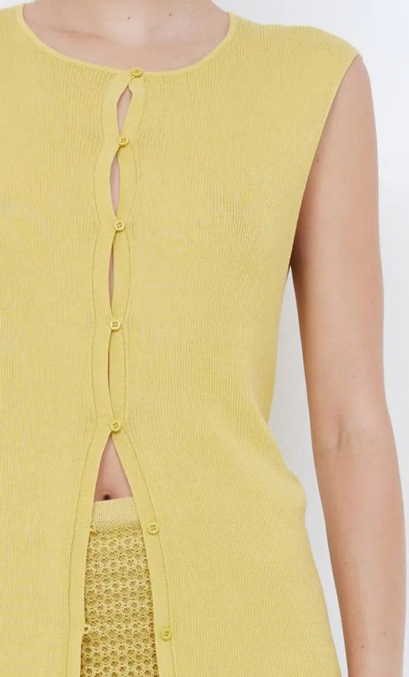 Sleeveless Shop Bec Bridge Sorrento Knit Vest Citrus