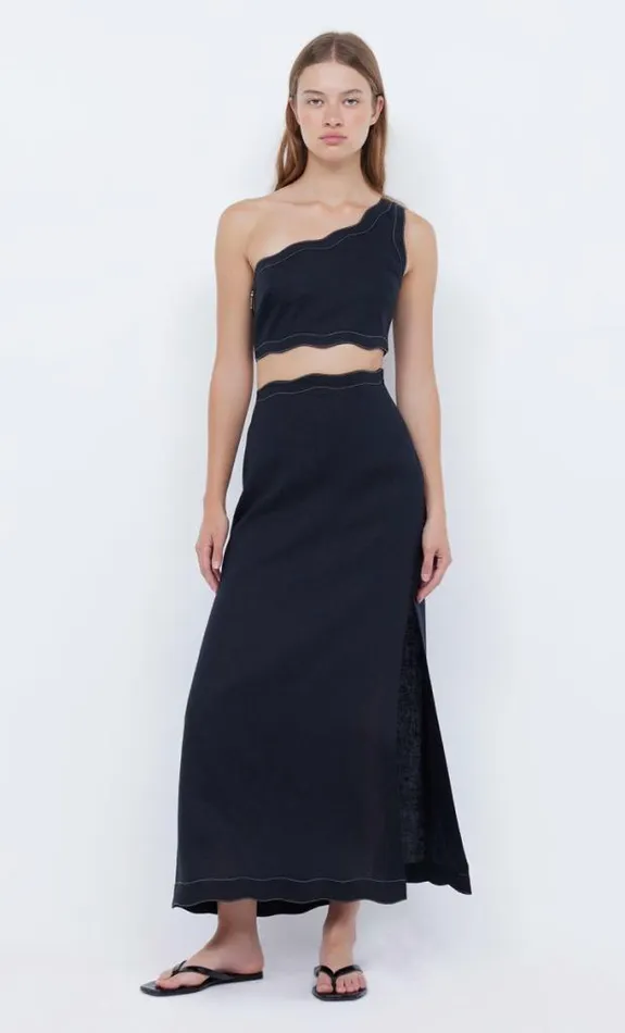 Sleeveless Shop Bec Bridge Tallulah Asym Crop Top Blackblack
