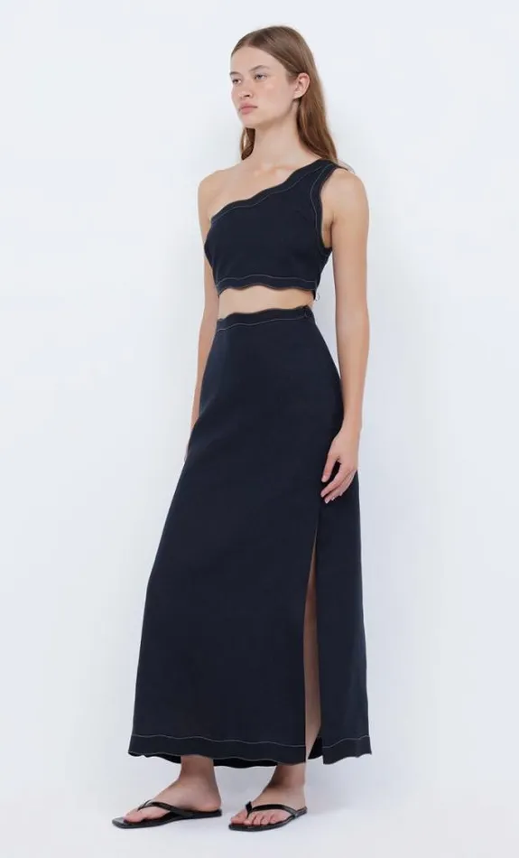 Sleeveless Shop Bec Bridge Tallulah Asym Crop Top Blackblack