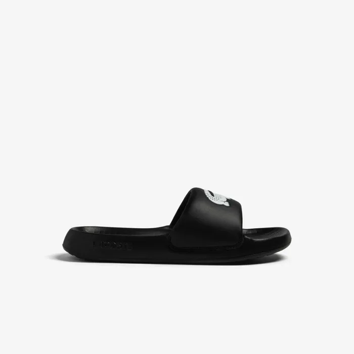 Slides Women Lacoste Women039s Croco 10 Slides Blackwhite 312