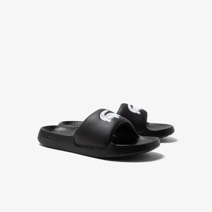 Slides Women Lacoste Women039s Croco 10 Slides Blackwhite 312