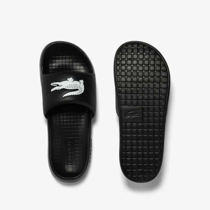 Slides Women Lacoste Women039s Croco 10 Slides Blackwhite 312