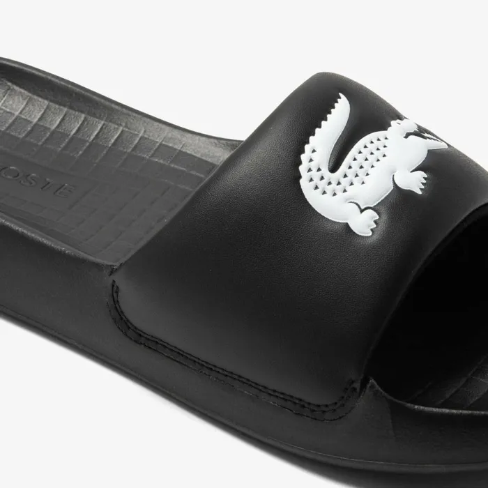 Slides Women Lacoste Women039s Croco 10 Slides Blackwhite 312