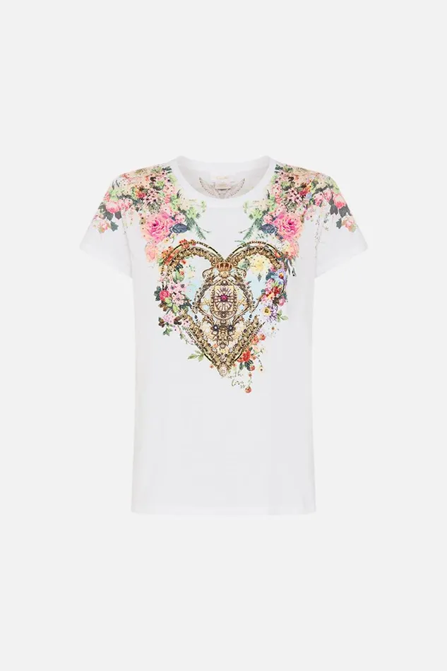 SLIM FIT ROUND NECK TSHIRT 8211 WHITEMULTI WE ALWAYS HAVE ALEXANDRIA We Always Have Alexandria Womens Camilla Tees