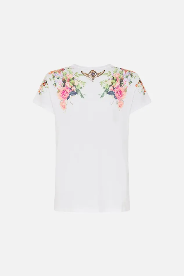 SLIM FIT ROUND NECK TSHIRT 8211 WHITEMULTI WE ALWAYS HAVE ALEXANDRIA We Always Have Alexandria Womens Camilla Tees