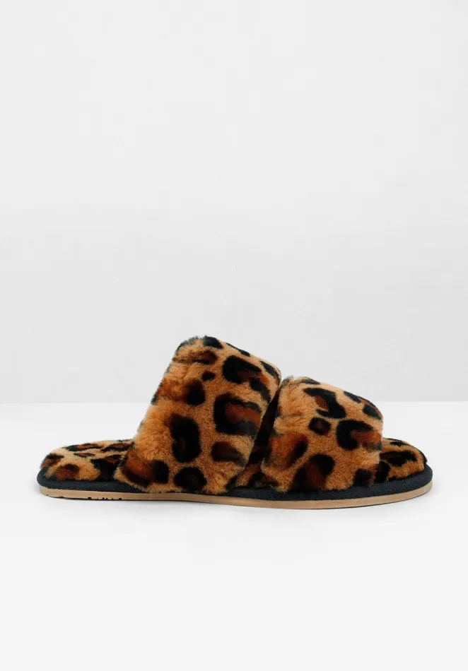Slippers Women Hush Arundel Shearling Slippers Leopard