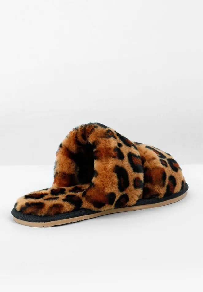Slippers Women Hush Arundel Shearling Slippers Leopard