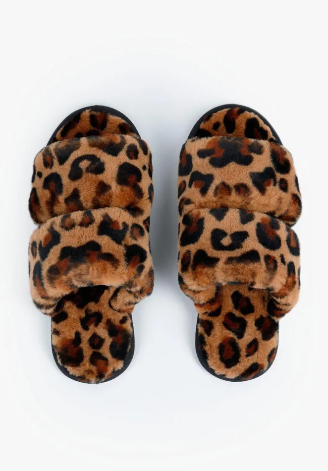 Slippers Women Hush Arundel Shearling Slippers Leopard