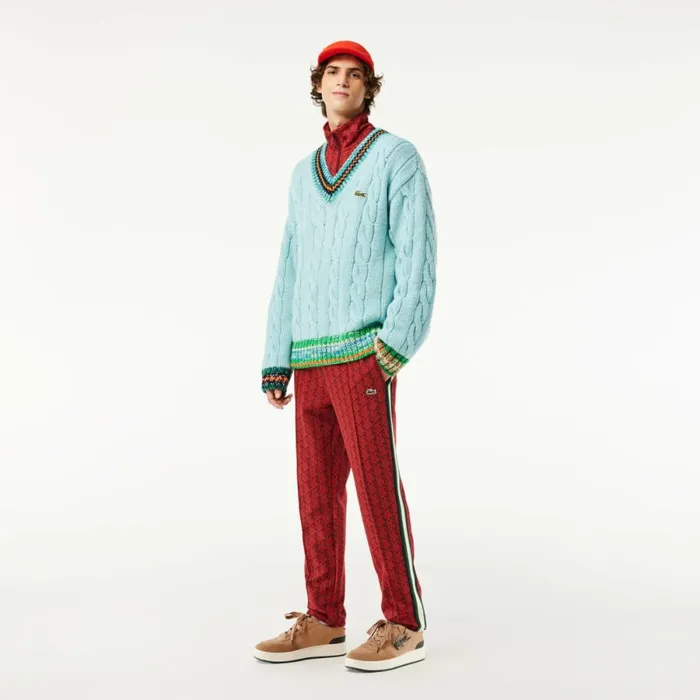 Sneakers Men Lacoste Men039s Holiday Capsule Ace Clip Leather Sneakers Brwoff Wht 2c3