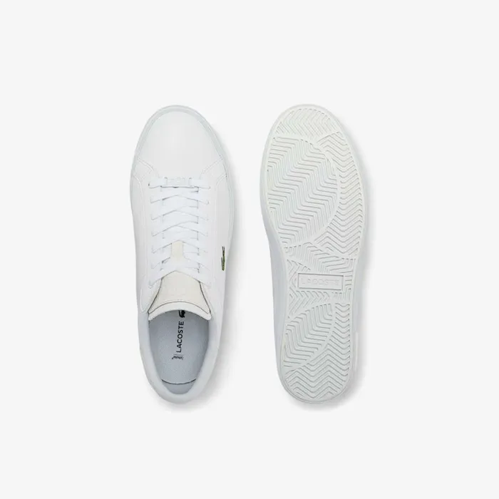 Sneakers Men Lacoste Men039s Powercourt Burnished Leather Sneakers Whitewhite 21g