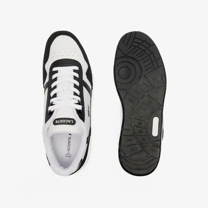 Sneakers Men Lacoste Men039s TClip Logo Leather Sneakers Whiteblack 147