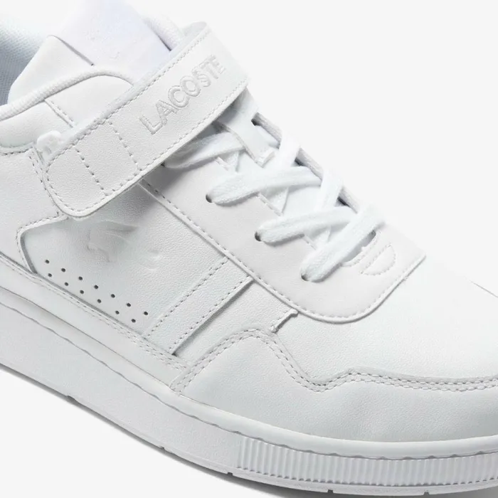 Sneakers Men Lacoste Men039s TClip Velcro Leather Sneakers Whitewhite 21g