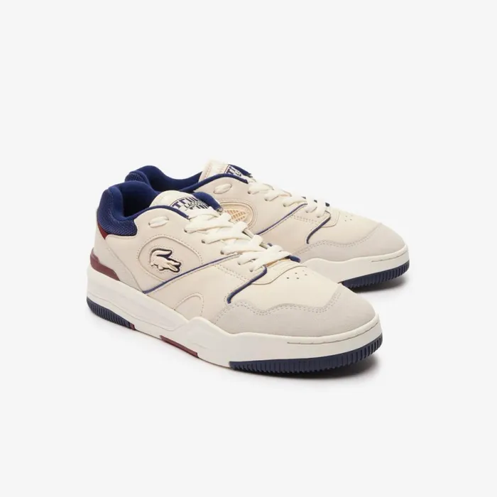 Sneakers Men Lacoste Mens Lineshot Eyelet Upper Sneakers Off Whitenavy Wn1