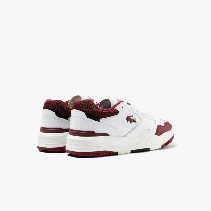 Sneakers Men Lacoste Mens Lineshot Mesh Collar Leather Sneakers Whtburg 2g1