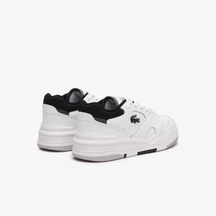 Sneakers Women Lacoste Women039s Lineshot Contrasted Collar Leather Sneakers Whiteblack 147